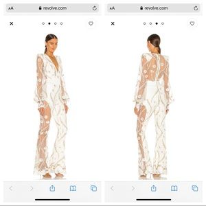 Revolve Zhivago White Rabbit Embellished Jumpsuit Size M (4/6)